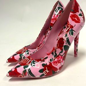 ALDO''S PATENT LEATHER ROSE KISS AND TELL 4.5" PUMPS NEW 9M